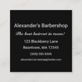 ひげエレガントひげ男の広場 スクエア名刺 (裏面)