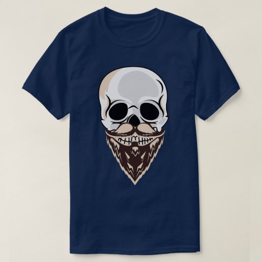 ひげカッコいいスカルスカルヒップスター1 Tシャツ (デザイン正面)