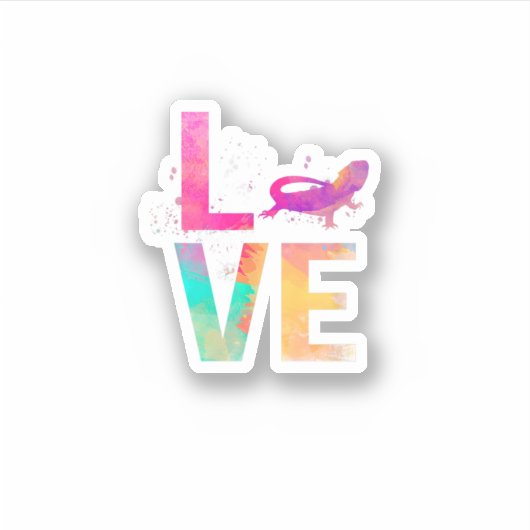 ひげカラフルドラゴン母ギフトひげドラゴン シール (正面)