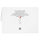 ひげカラフル付きドラゴングリーティングカード (裏面横)