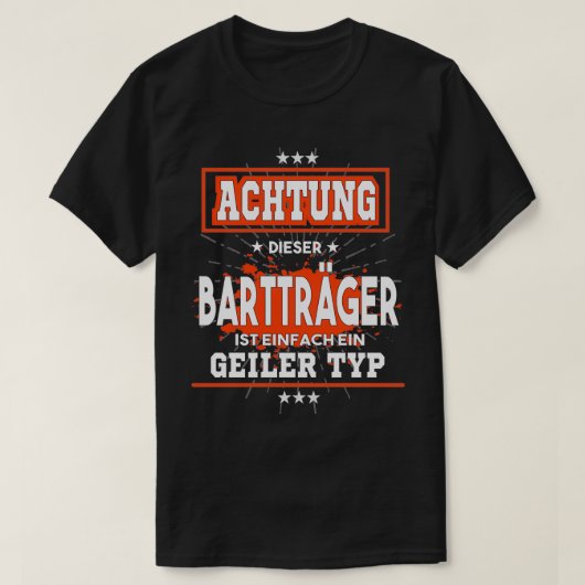 ひげキャリアは男素晴らしだ Tシャツ (デザイン正面)