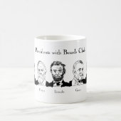 ひげクラブマグを持つ大統領 コーヒーマグカップ (中央)