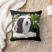 ひげコリー絵画ズ – かわいいオリジナルドッグアート クッション (ブランケット)
