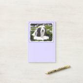 ひげコリー絵画ズ – かわいいオリジナルドッグアート ポストイット (デスク上)