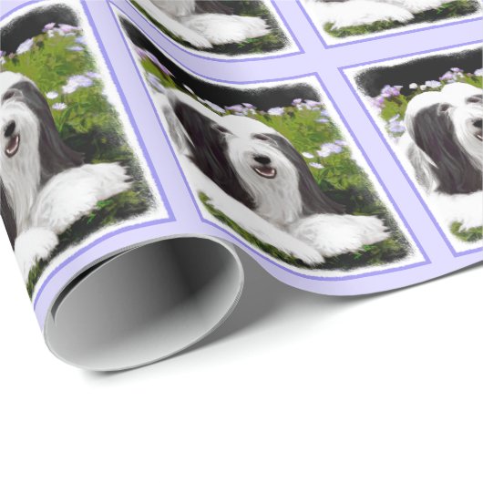 ひげコリー絵画ズ – かわいいオリジナルドッグアート ラッピングペーパー (ロールコーナー)