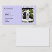 ひげコリー絵画ズ – かわいいオリジナルドッグアート 名刺 (正面/裏面)