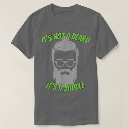 ひげサドルおもしろいひげ機能 Tシャツ (デザイン正面)