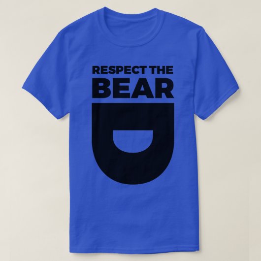 ひげシャツを尊重する Tシャツ (デザイン正面)