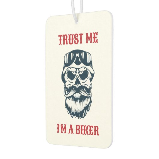 ひげスカル |オートバイ |信頼する私はバイクもしくは自転車に乗る人 カーエアーフレッシュナー (左)