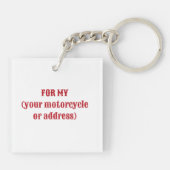 ひげスカル |オートバイ |信頼する私はバイクもしくは自転車に乗る人 キーホルダー (裏面)