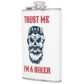 ひげスカル |オートバイ |信頼する私はバイクもしくは自転車に乗る人 フラスク (左)