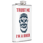 ひげスカル |オートバイ |信頼する私はバイクもしくは自転車に乗る人 フラスク (右)