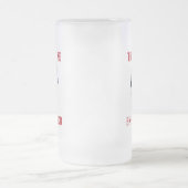 ひげスカル |オートバイ |信頼する私はバイクもしくは自転車に乗る人 フロストグラスビールジョッキ (中央)