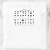 ひげタイスタイリッシュプのステッカー 長方形シール (バッグ)