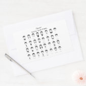 ひげタイスタイリッシュプのステッカー 長方形シール (封筒)