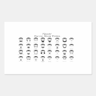 ひげタイスタイリッシュプのステッカー 長方形シール