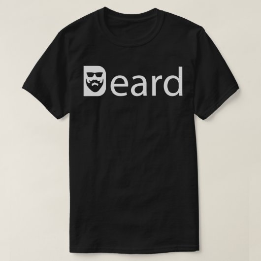 ひげタイポグラフィデザイン Tシャツ (デザイン正面)