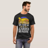 ひげトカゲPogona爬虫類髭ドラゴン Tシャツ (正面フル)