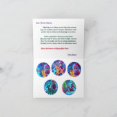 ひげパーソナライズされたのクリスマスかわいい女の子 サンキューカード (内部)