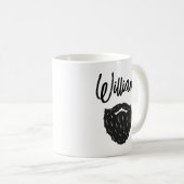 ひげパーソナライズされたひげパパ名詞夫おもしろい コーヒーマグカップ (正面右)