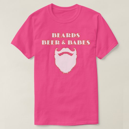 ひげビール口ひげ愛好家 Tシャツ (デザイン正面)
