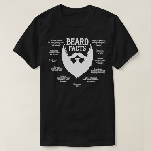 ひげファクト白クラシックのTシャツ Tシャツ (デザイン正面)