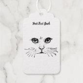 ひげフェイク付き金箔キャット顔 ギフトタグ (裏面)