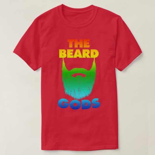 ひげプライドシャツひげ愛好家ひげカラフル剃らない Tシャツ (デザイン正面)