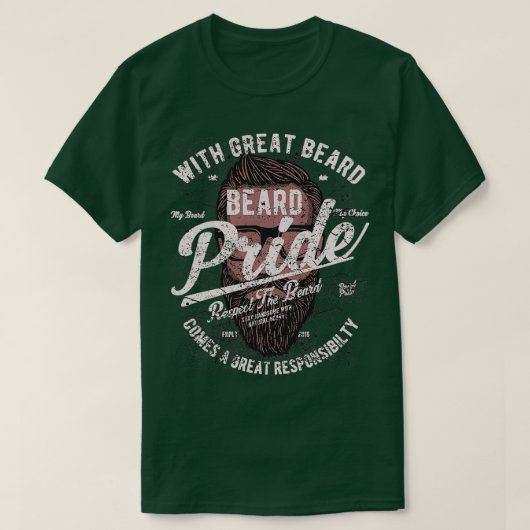 ひげプライド1 Tシャツ (デザイン正面)