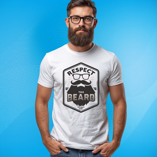 ひげベストを尊重する。Since Year Beard Lover Tシャツ