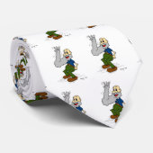 ひげマンガのネクタイを振る老人 ネクタイ (ロール)