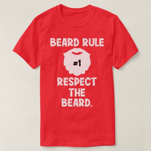 ひげルール1ひげギフトおもしろいを尊重する Tシャツ (デザイン正面)