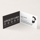 ひげロゴ、メンズ理容師、詳細ロイヤリティカード、 名刺 (内部)