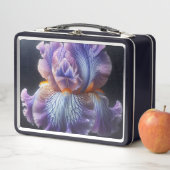 ひげ付きアイリスフローラ紫と青 メタルランチボックス (インサイチュ)