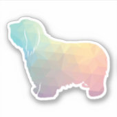 ひげ付きコリジオメトリックパターンシルエットパステル シール (正面)