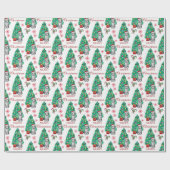 ひげ付きコリドッグクリスマスパターン ラッピングペーパー (フラット)