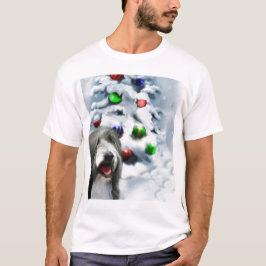 ひげ付きコリーのクリスマスプレゼント Tシャツ