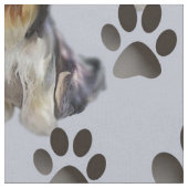 ひげ付きコリーのシームレス生地 ファブリック (クローズアップ)