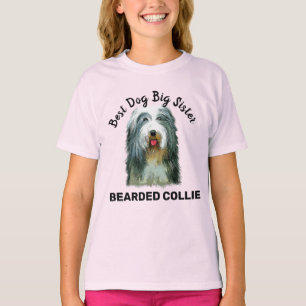 ひげ付きコリーの水最高の色の犬の大きい妹 Tシャツ
