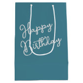 ひげ付きコリーオンフ素朴ェンス誕生日 ミディアムペーパーバッグ (裏面)