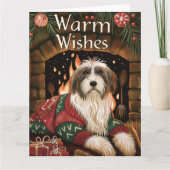 ひげ付きコリークリスマス カード (正面)