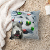 ひげ付きコリークリスマス クッション (ブランケット)