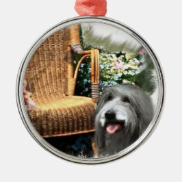 ひげ付きコリーサマーガーデン メタルオーナメント