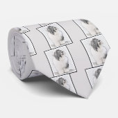 ひげ付きコリースケッチ – かわいいオリジナルドッグアート ネクタイ (ロール)