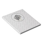 ひげ付きコリースケッチ – かわいいオリジナルドッグアート ノートパッド (アングル)