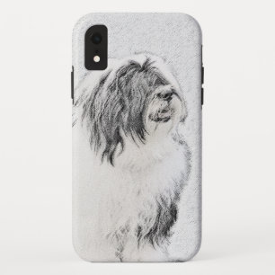 ひげ付きコリースケッチ – かわいいオリジナルドッグアート iPhone XRケース