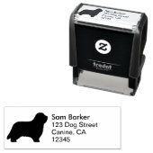 ひげ付きコリードッグブリードシルエット差出人住所 セルフインキングスタンプ (インサイチュ)