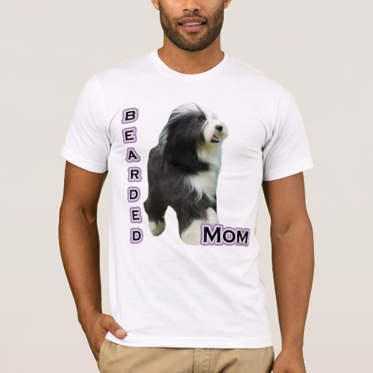 ひげ付きコリーママ4 Tシャツ (正面)