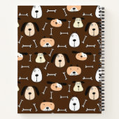 ひげ付きコリー合成ノート ノートブック (裏面)