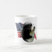 ひげ付きコリー国旗 コーヒーマグカップ (中央)